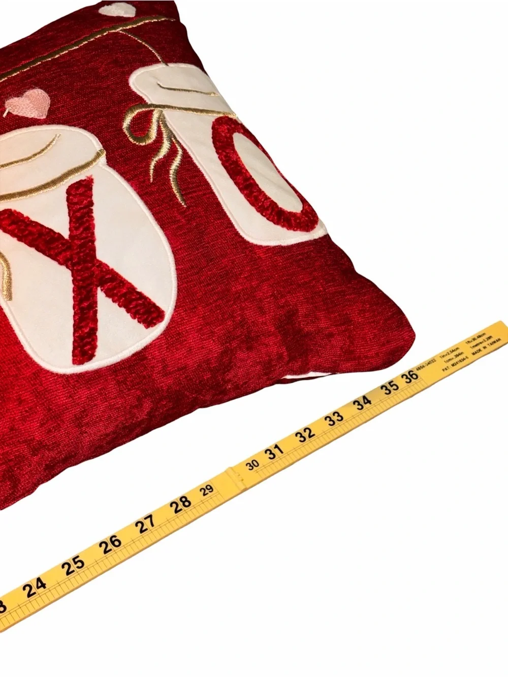 Festive Red XOXO Lumbar Pillow -